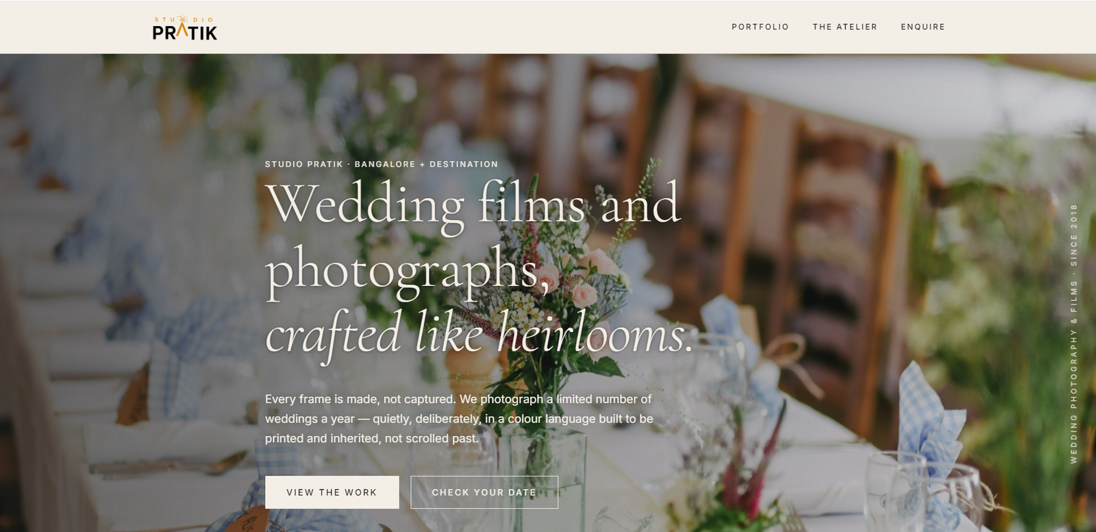 Studio Pratik website screenshot